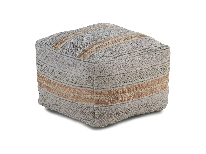 Rötlicher Baumwollhocker 45x45x35 cm