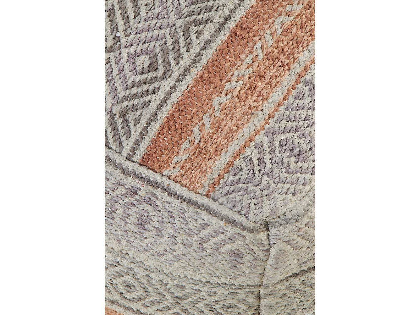 Rötlicher Baumwollhocker 45x45x35 cm