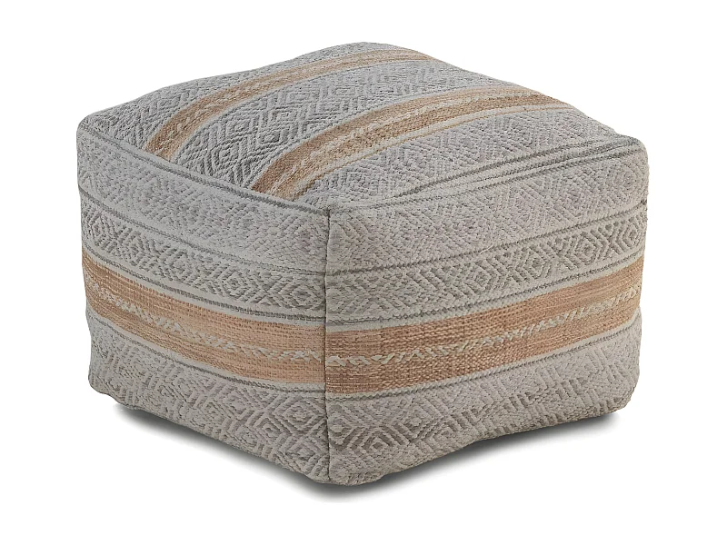 Pufe de algodão avermelhado 45x45x35 cm