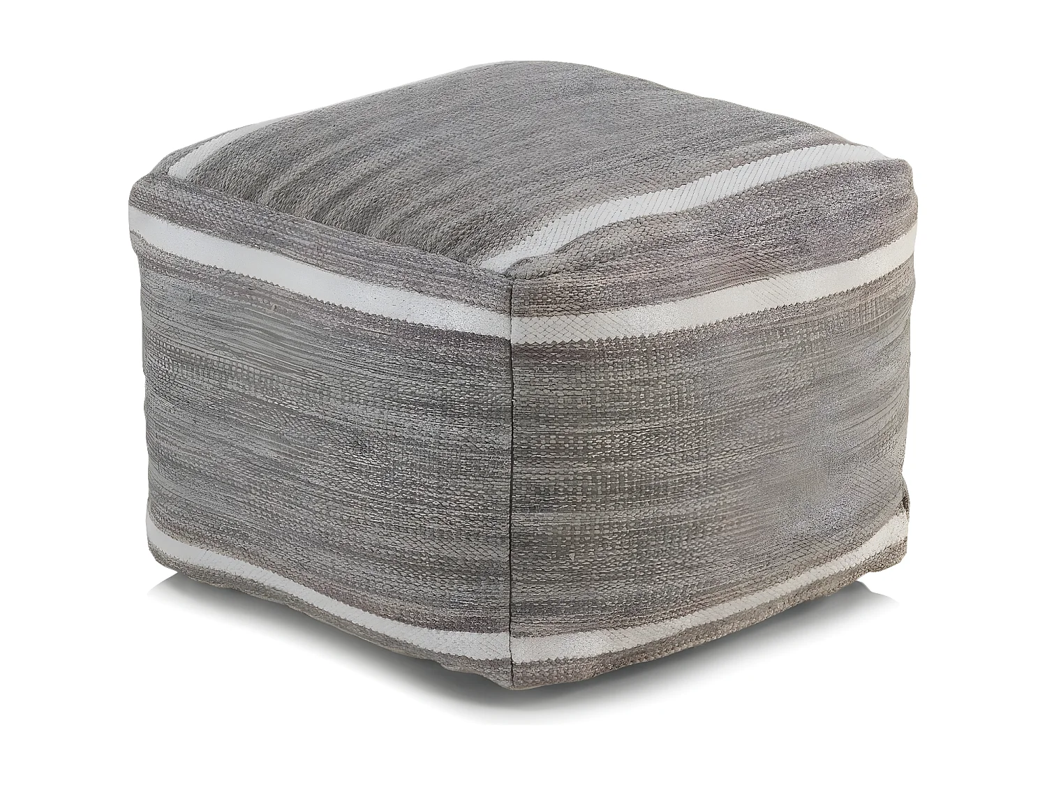 Pouf in cotone grigio 45x45x35 cm