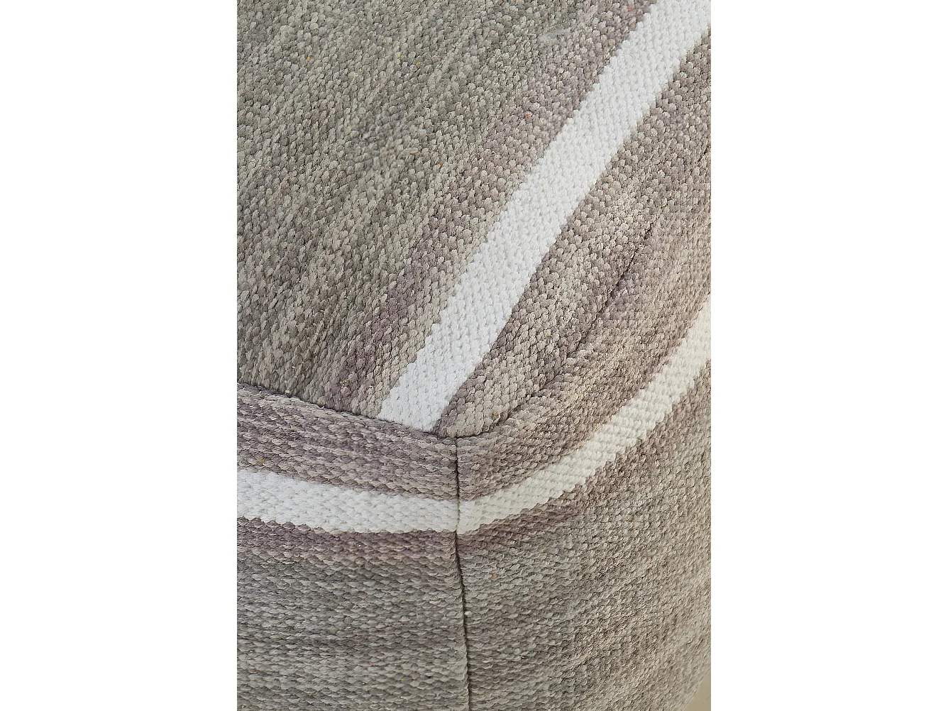 Puf algodón gris 45x45x35 cm