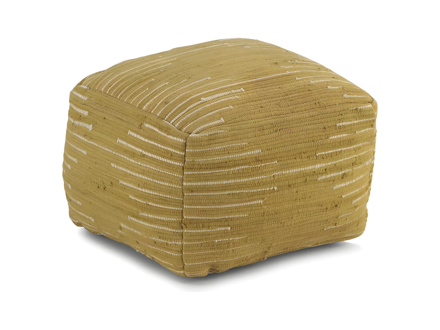 Pouf in cotone dorato 45x45x35 cm