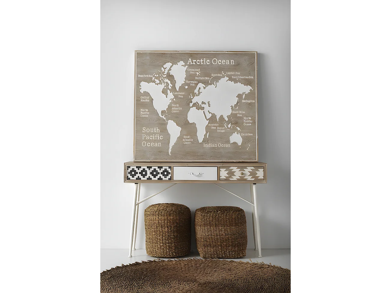 Pouf algues et coton 40 en diamètre