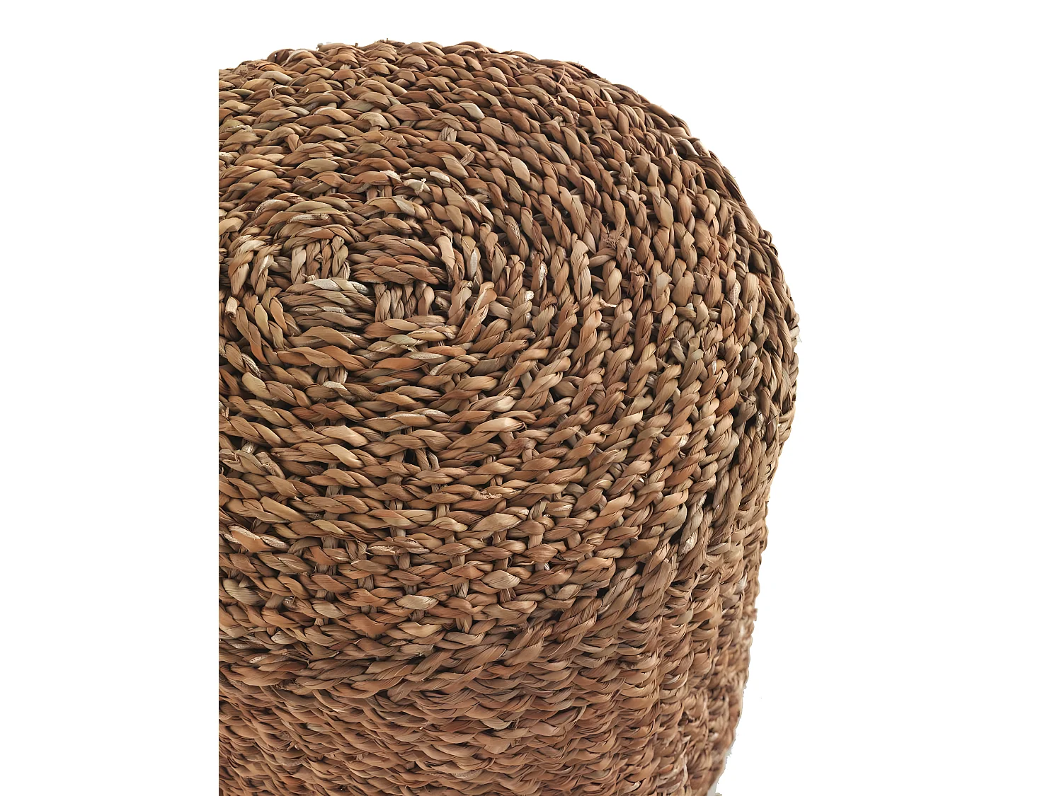 Pouf en algues marines et coton 40 cm de diamètre