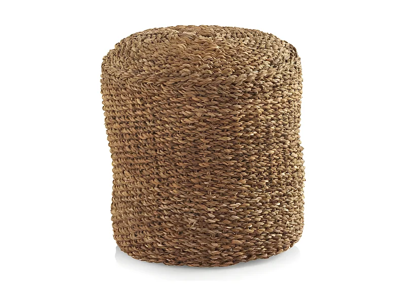 Pouf en algues marines et coton 40 cm de diamètre