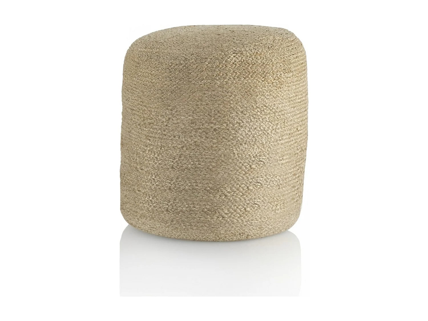 Pouf en jute naturel, coco et coton  40 cm de diamètre