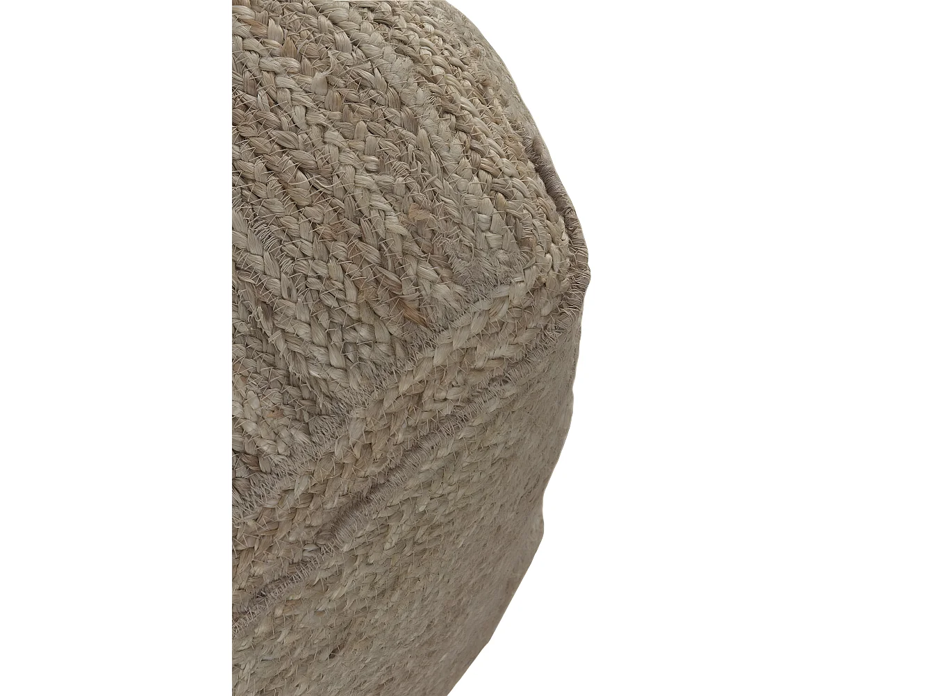 Pouf en jute naturel, coco et coton 40 x 40 x 40