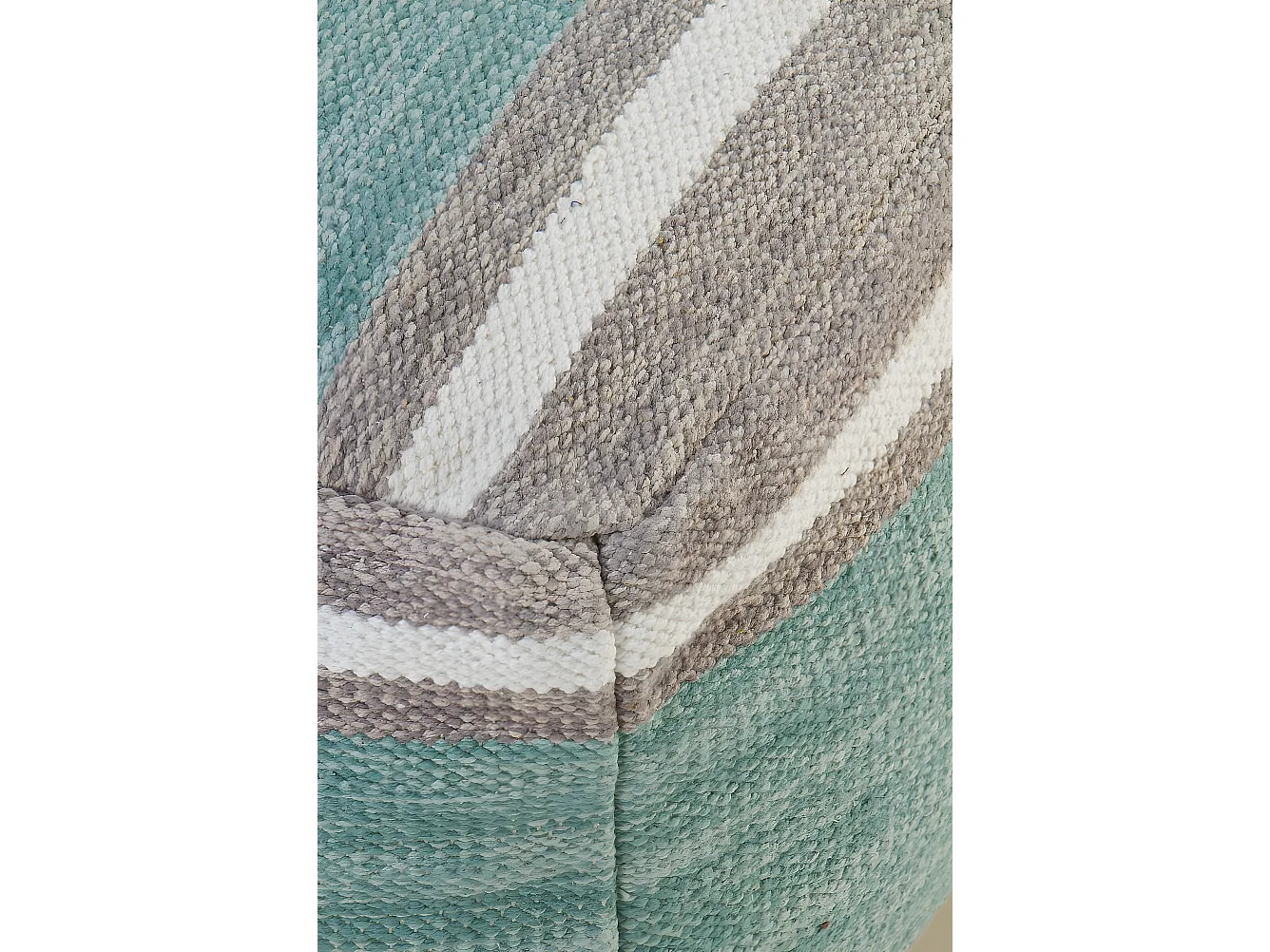 Pouf in cotone blu-verde 45x45x35 cm