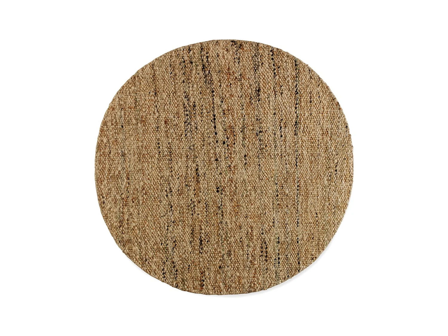 Tapis en jute et laine 180 cm diam.