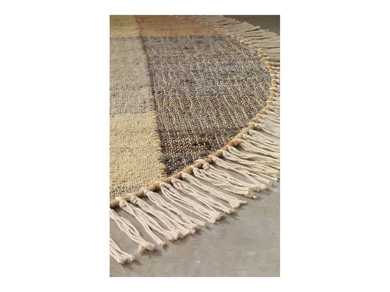 Alfombra yute  lana y algodón 120 cm dia