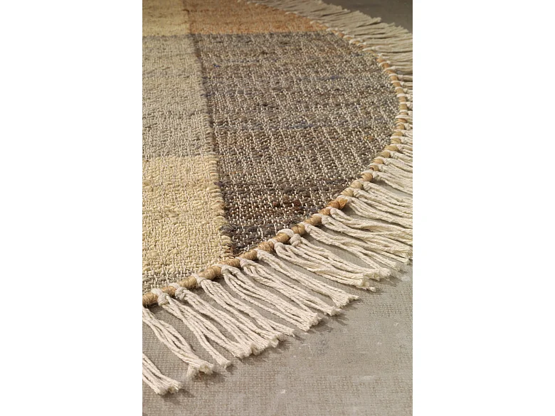 Tapis en jute, laine et coton 120 x 180 cm