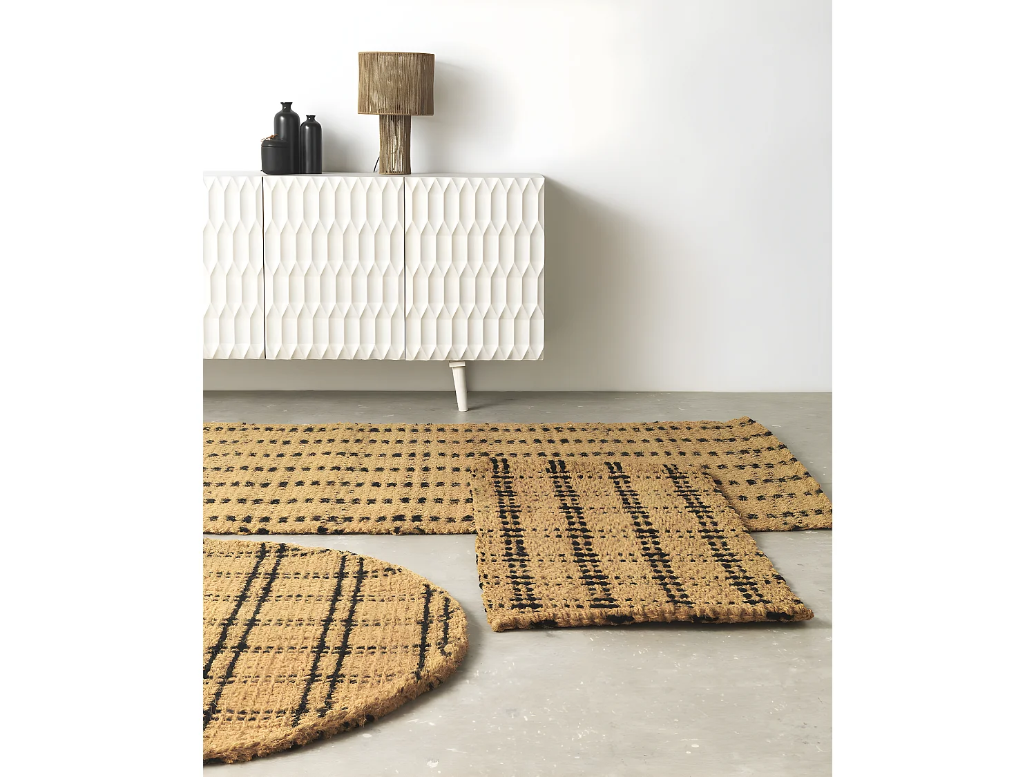 Tapete de fibra de coco 120x180 cm diam.