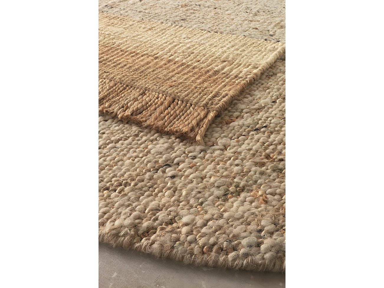 Jute- und Wollteppich 120x180 cm