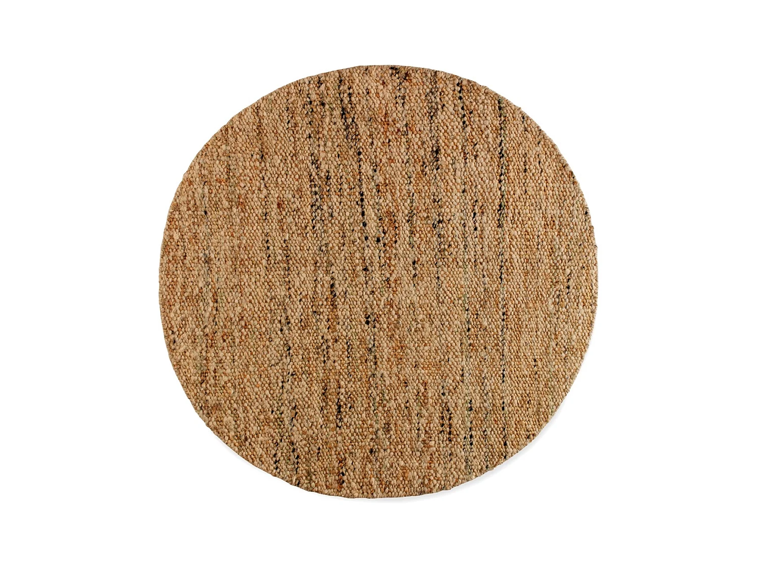 Tapis en jute et laine 120 cm diam.