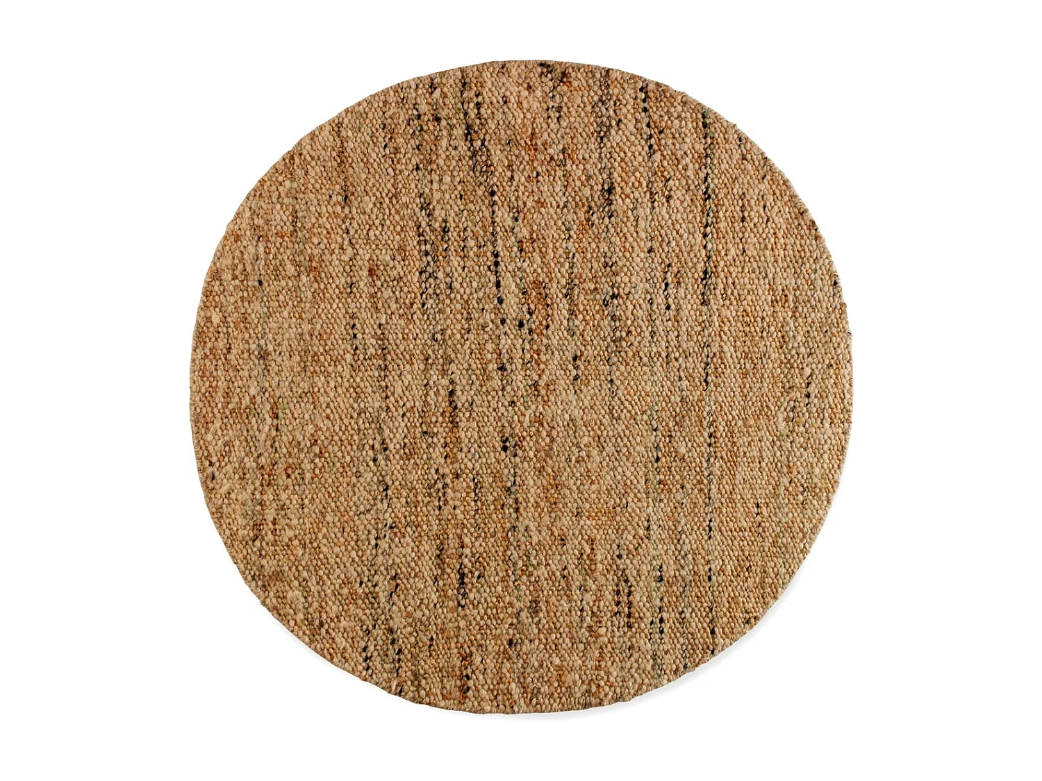 Tapis en jute et laine 120 cm de diamètre