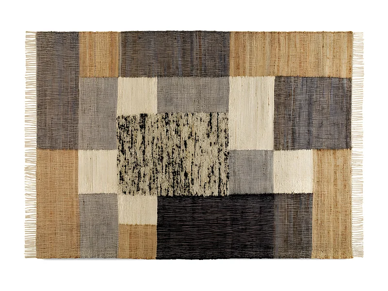 Alfombra yute  lana y algodón 150x210 cm