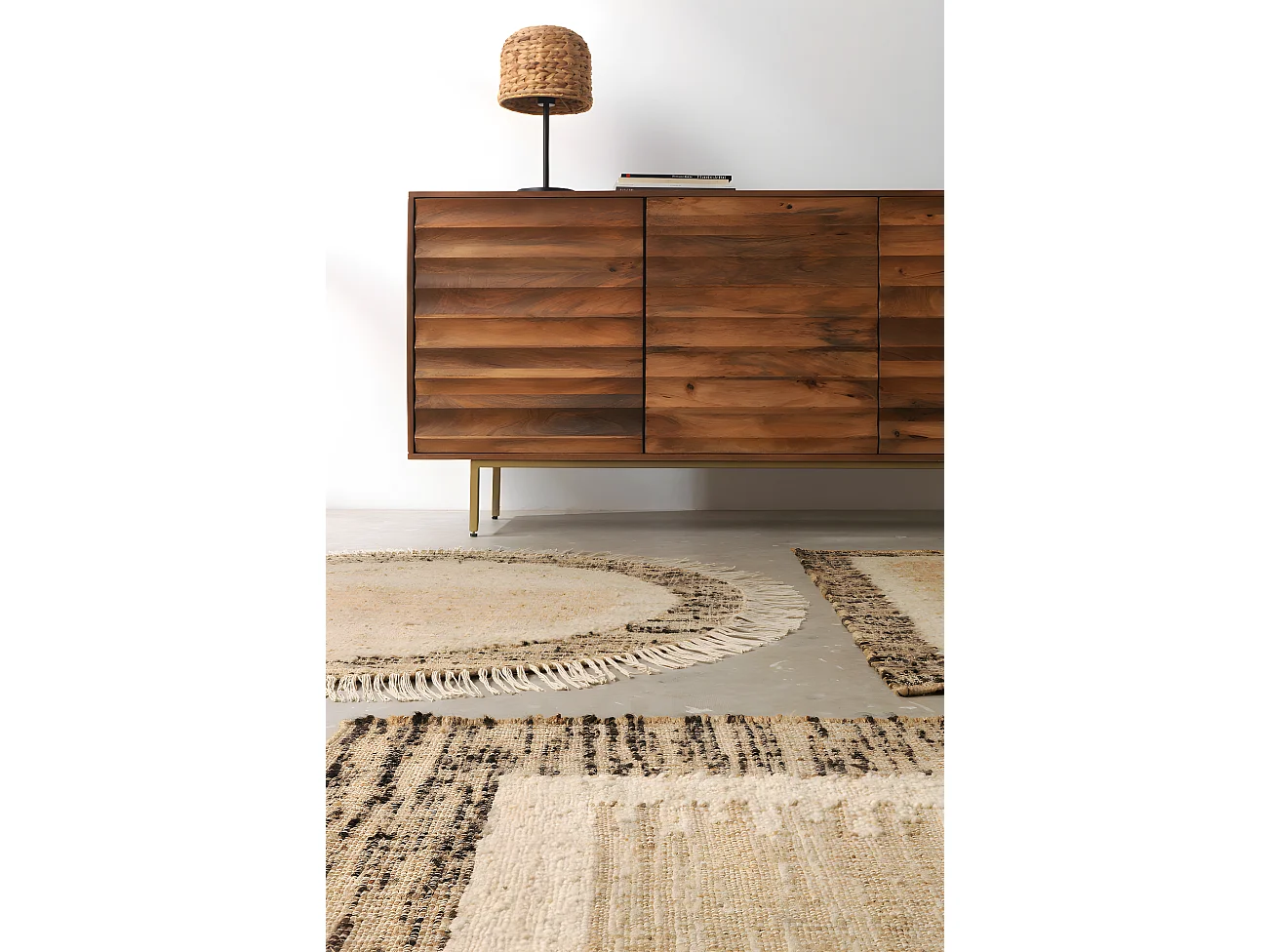 Alfombra yute  lana y algodón 180x240 cm