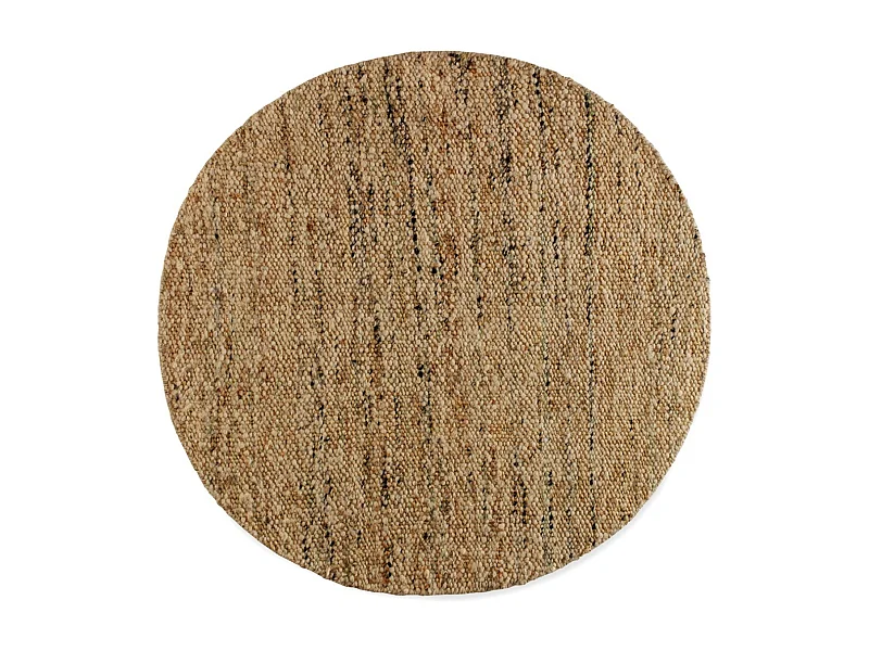 Tapis en jute et laine 240 cm diam.