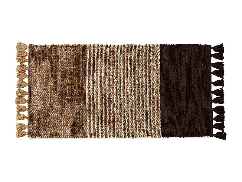 Tapete de juta e algodão 60x120 cm
