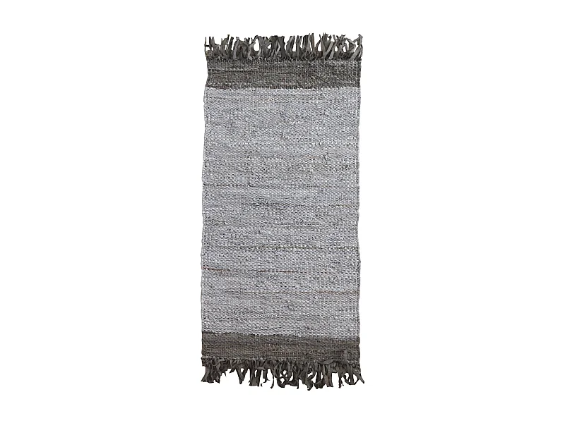 Teppich aus Leder und Baumwolle, 60 x 120 cm