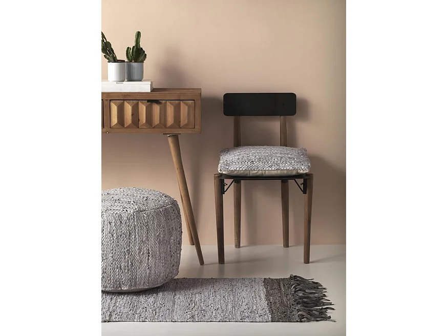 Tapis en cuir et coton  60 x 120 cm