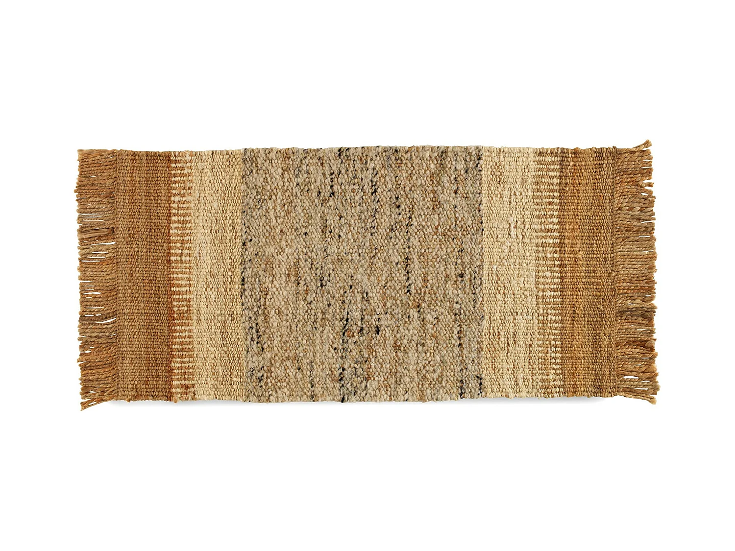Tapis en jute et laine 60x120 cm