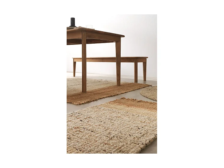 Alfombrilla yute y lana 60x120 cm