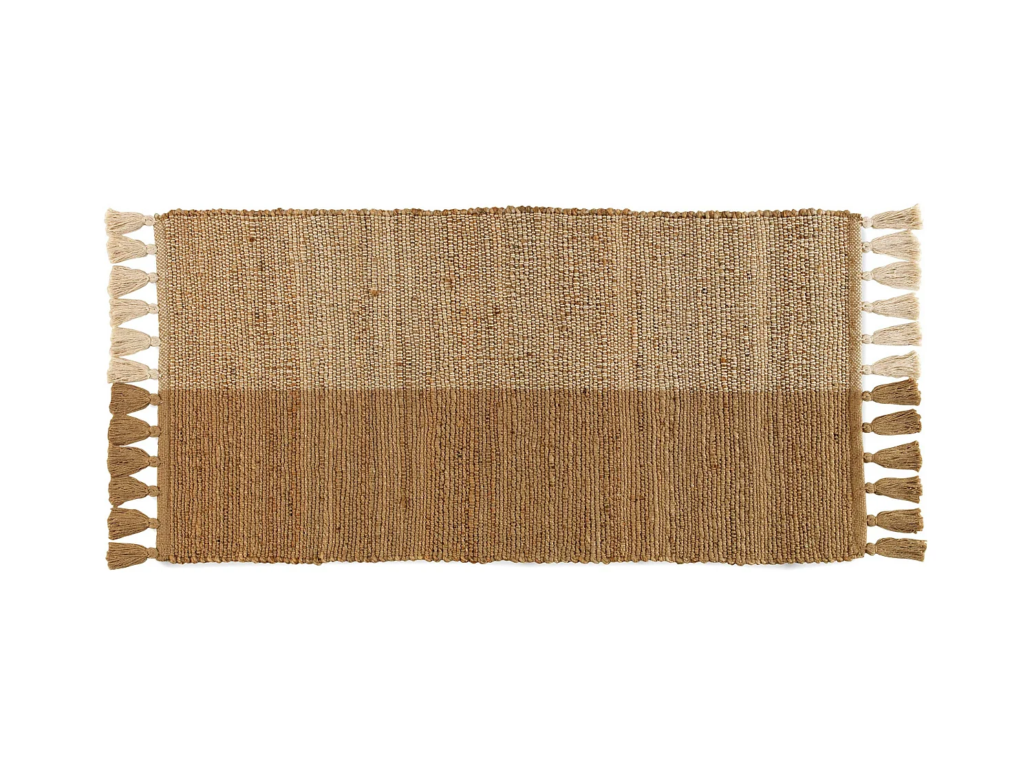 Tapis en jute et coton 60x120 cm