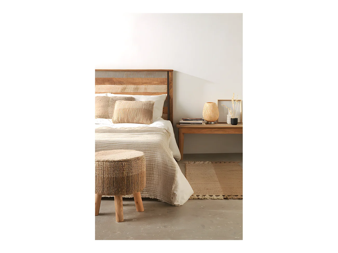 Tapete de juta e algodão 60x120 cm