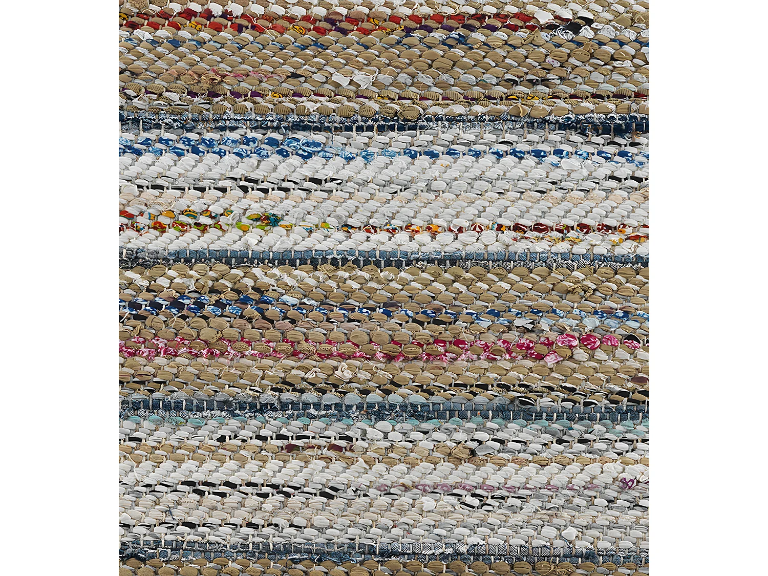 Tappeto in cotone, poliestere e juta 60x120 cm