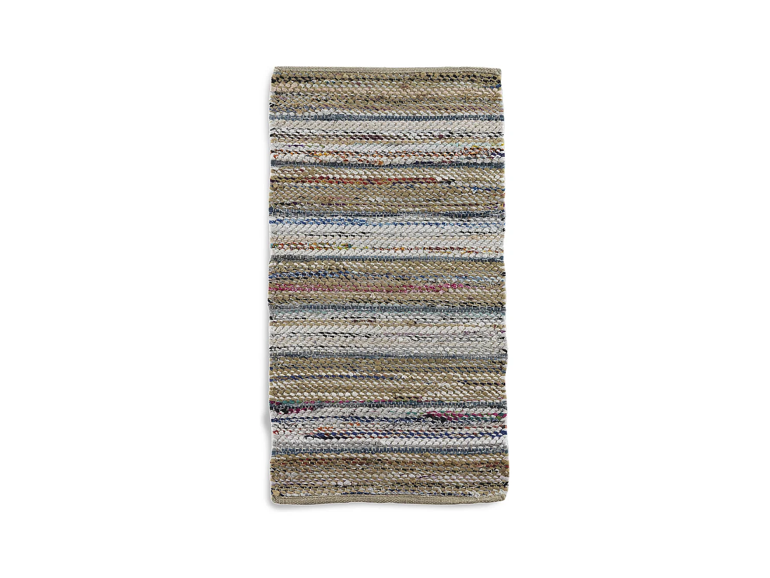 Teppich aus Baumwolle, Polyester und Jute, 60 x 120 cm