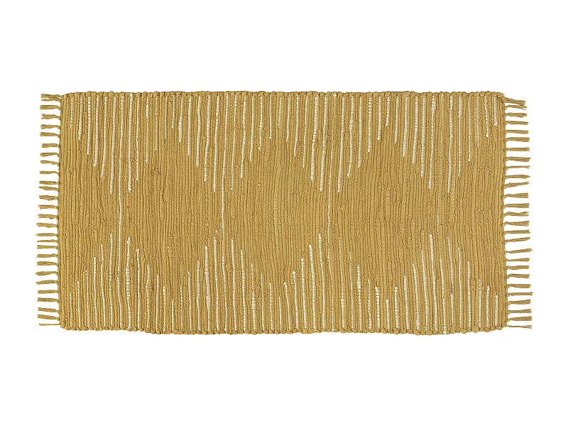 Goldfarbener Baumwollteppich 60x120 cm