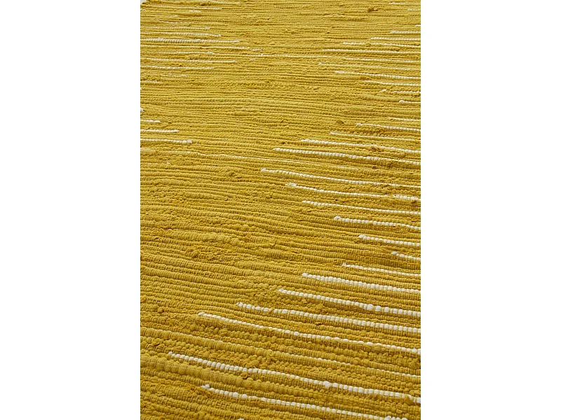 Goudkleurig katoenen vloerkleed 60 x 120 cm