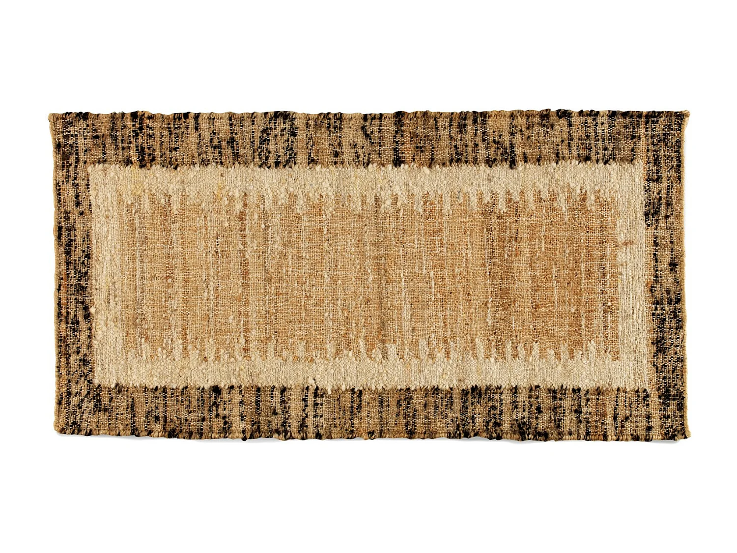 Tapis en jute, laine et coton 60x120 cm diam.