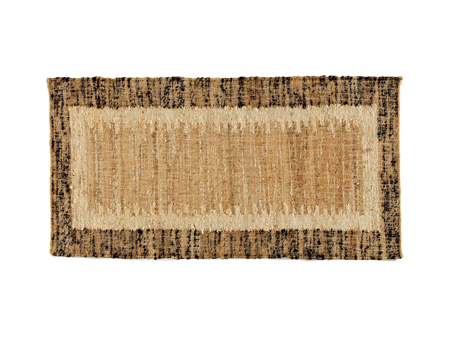 Tapis en jute, laine et coton 60x120 cm diam.