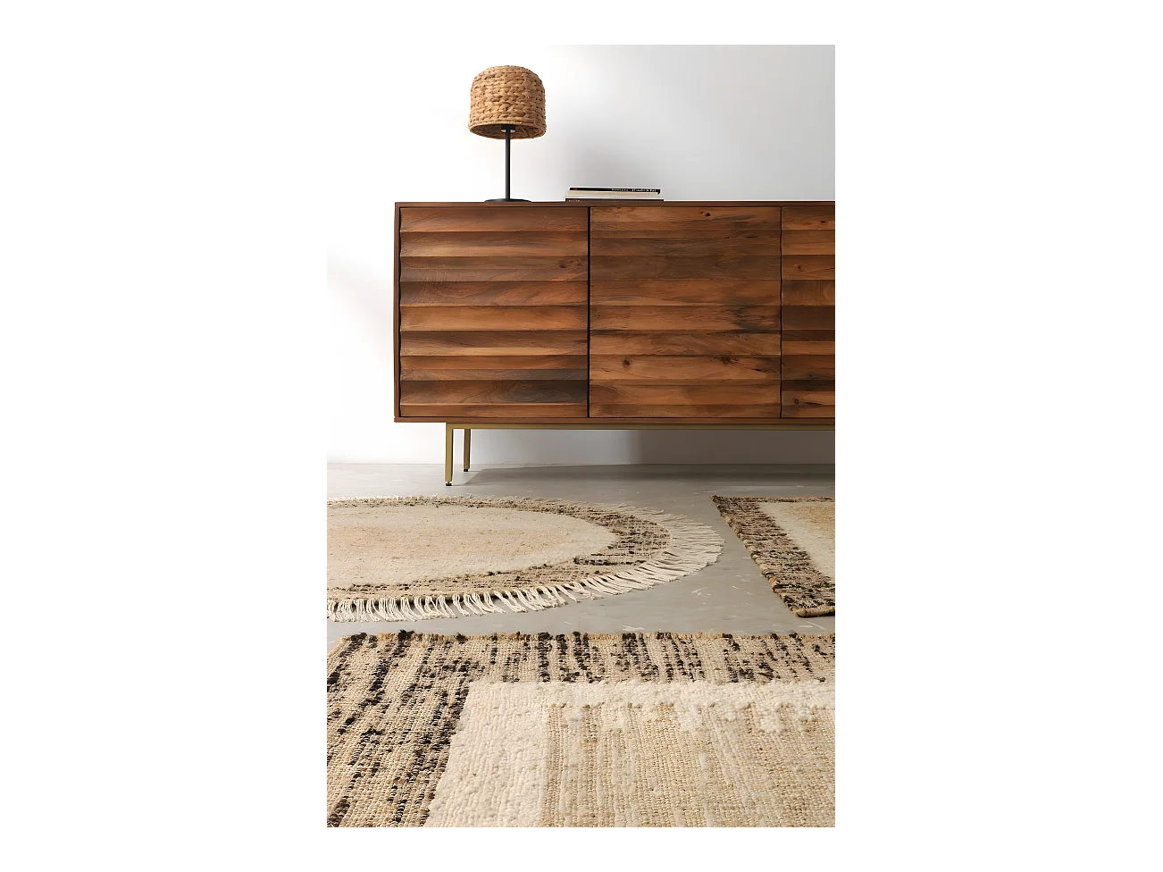 Matte aus Jutewolle und Baumwolle, 60 x 120 cm