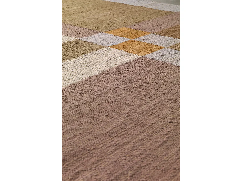 Tapete de juta em lã e algodão 60x120 cm