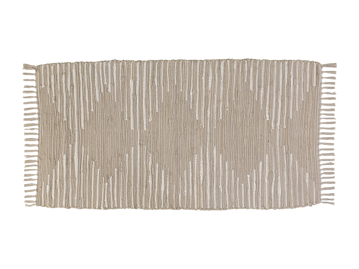 Beiger Baumwollteppich 60x120 cm