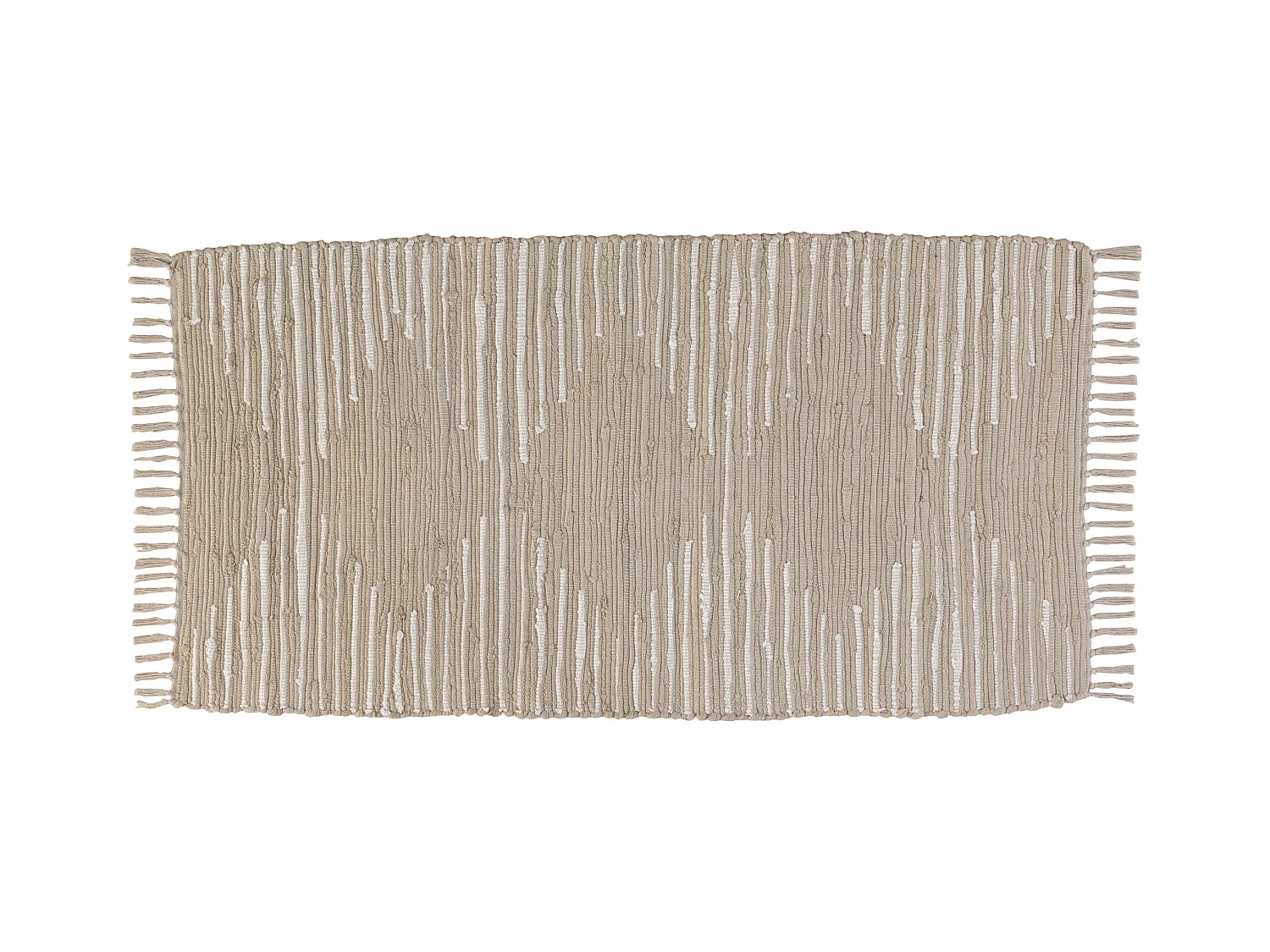 Tapis en coton beige 60x120 cm