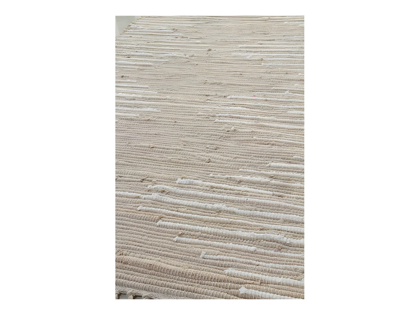 Tappeto in cotone beige 60x120 cm