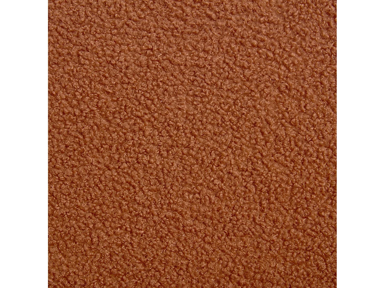 Fauteuil enfant en bois et tissu bouclette terracotta. ISAK L 47 x P 43.5 x H 50cm