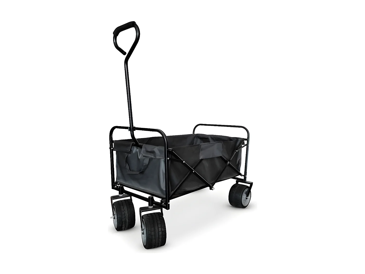 Chariot de Transport Pliable Campcruiser - Utilitaire Tout terrain Camping, Plage, Jardin 93 x 56 x 122 cm - Charge 80Kg