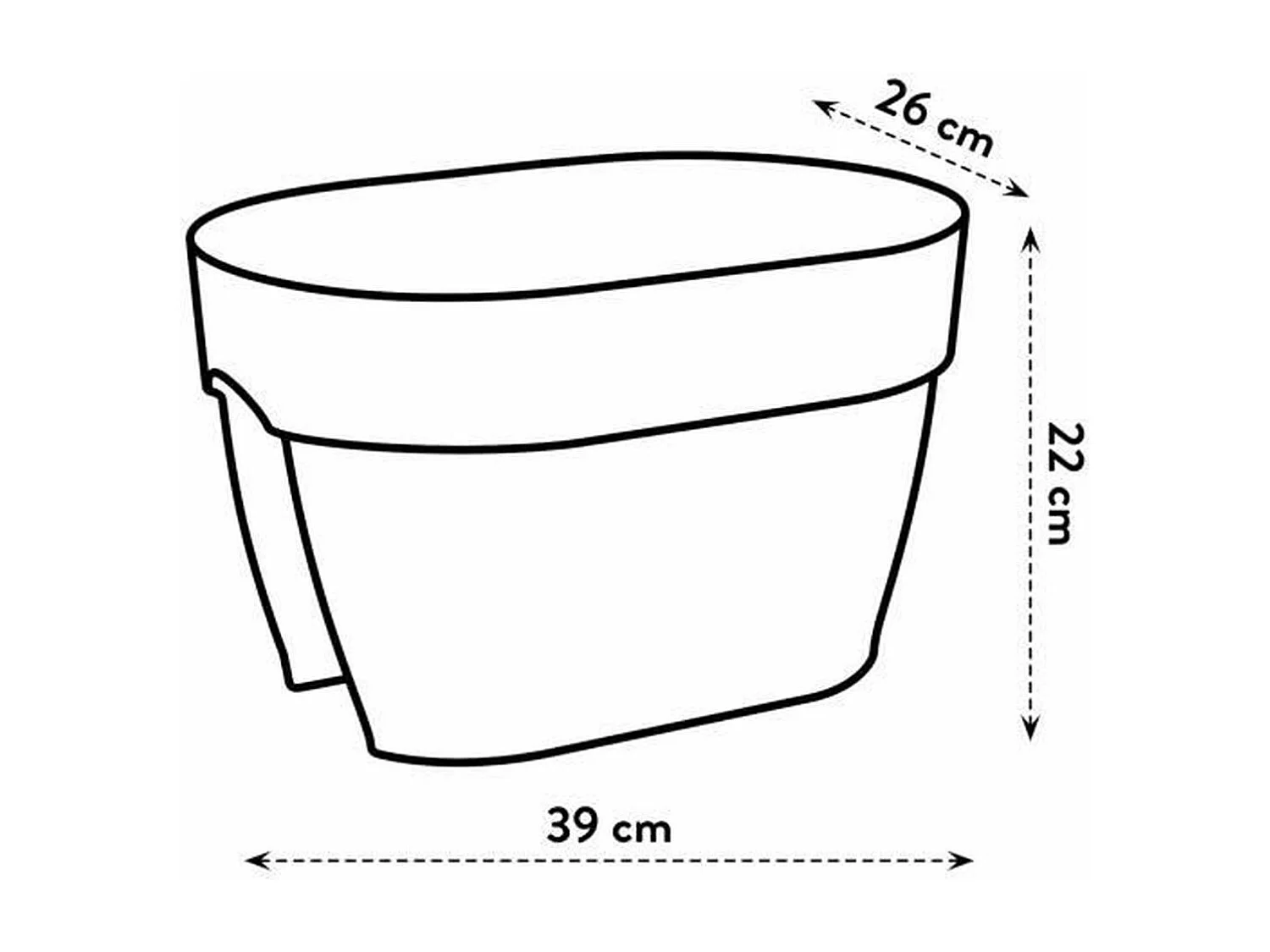 Pot de fleurs - Vibia Campana Flower Bridge 40 - Rose Poussiere - Balcon extérieur - L 26 x W 39 x H 22 cm