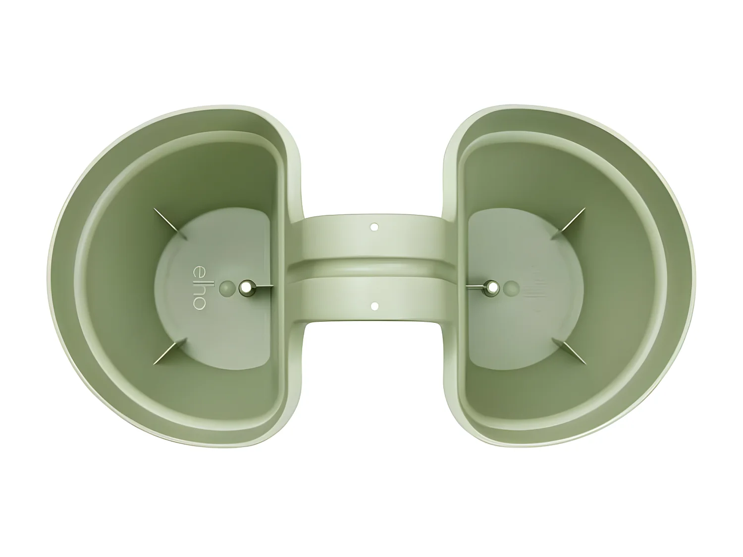 Pot de fleurs - Vibia Campana Flower Twin 21 - Vert Pistache - Balcon extérieur - L 38.4 x W 20.5 x H 26.5 cm