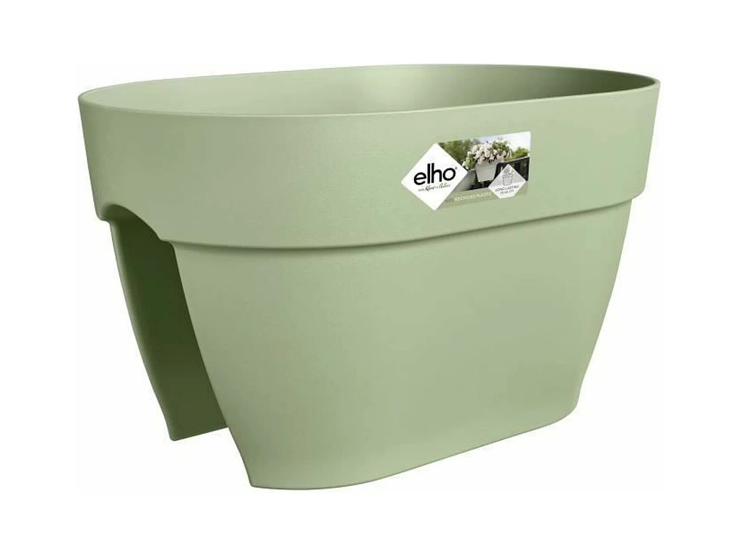 Pot de fleurs - Vibia Campana Flower Bridge 40 - Vert Pistache - Balcon extérieur - L 26 x W 39 x H 22 cm