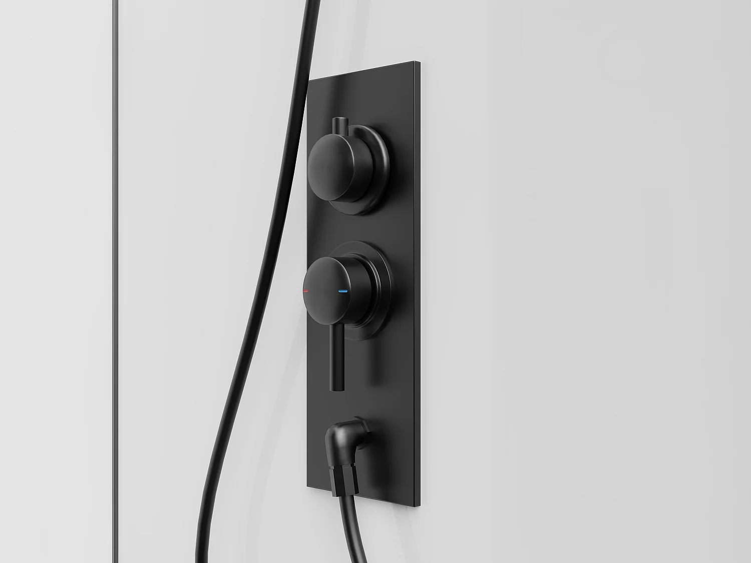 Cabina doccia installazione reversibile Altezza regolabile L80 x l80 x H213/232 cm Bianco e Nero - BADONI