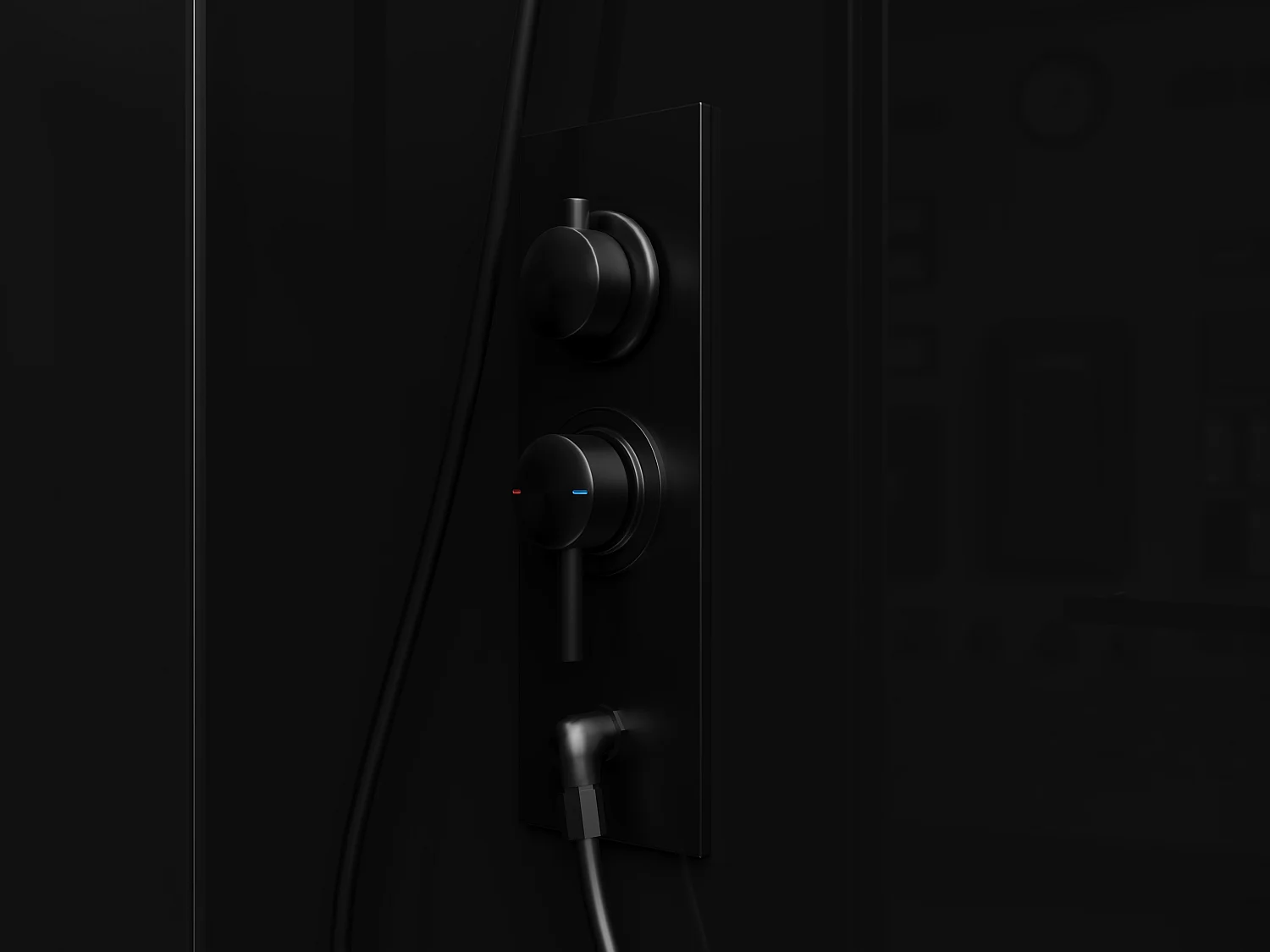 Cabine de douche installation réversible - Hauteur ajustable - Noir - L80 x l80 x H209/229 cm - BADONI