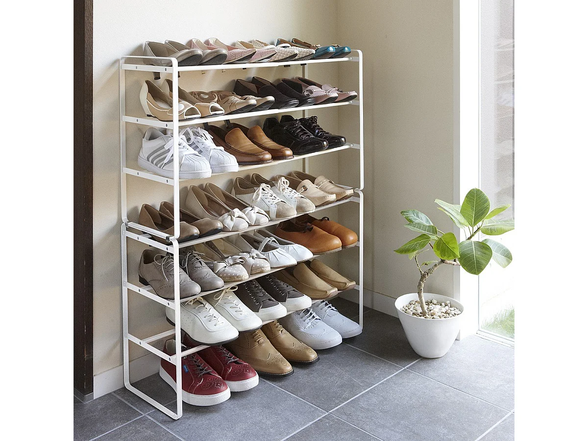 Etagère à chaussures extensible 3 niveaux - L41-70 cm