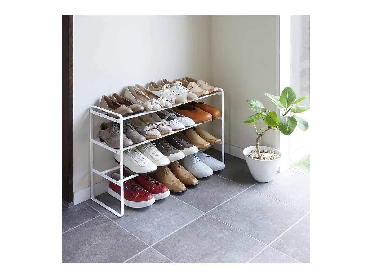 Uitbreidbaar schoenenrek 3 niveaus - L41-70 cm