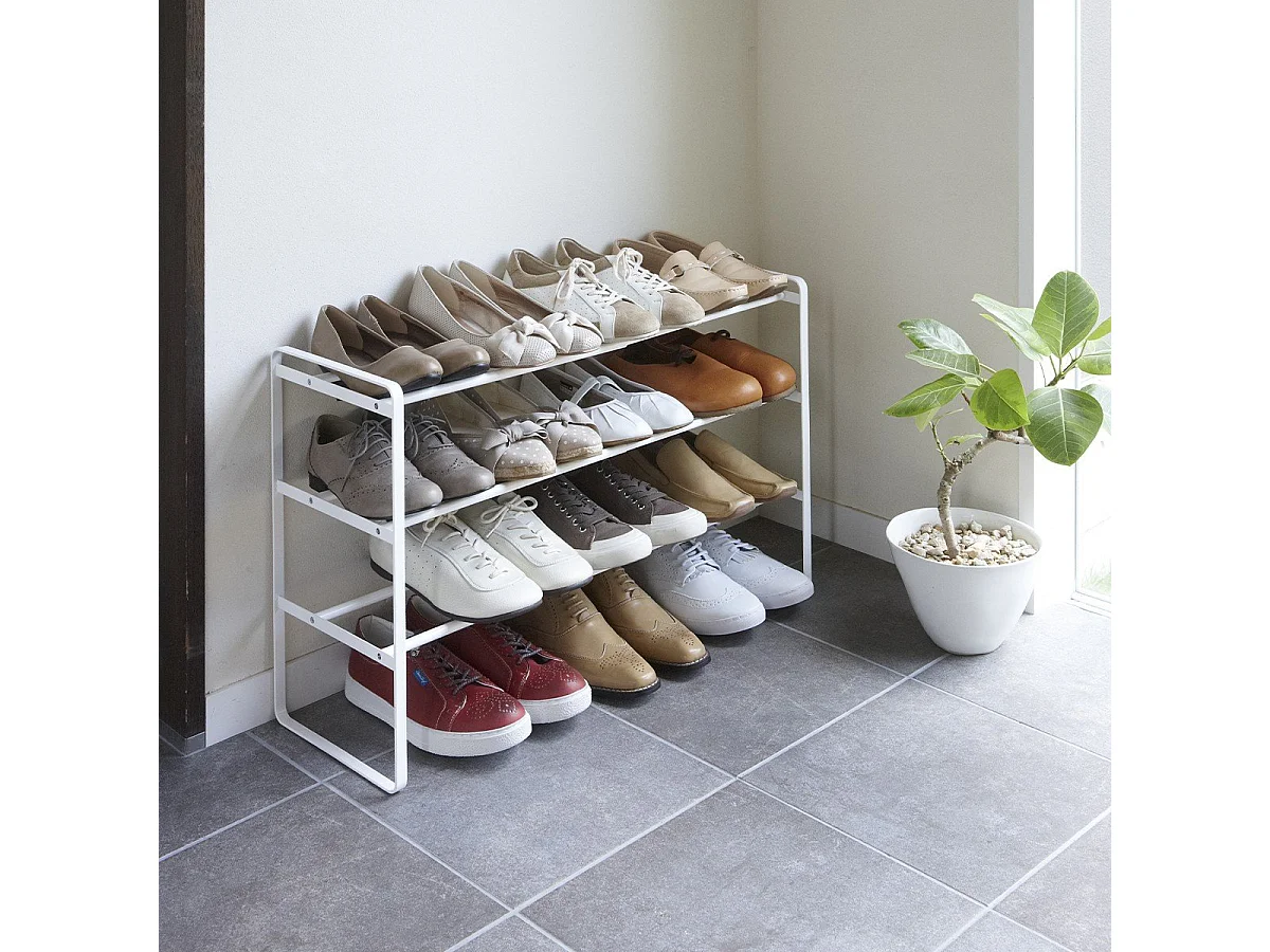 Etagère à chaussures extensible 3 niveaux - L41-70 cm